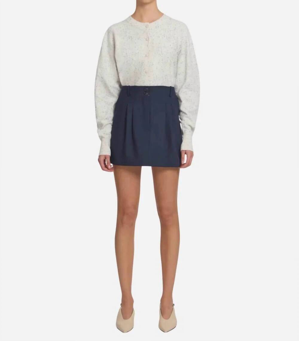 NEW VIKTORIA & WOODS entourage mini skirt in navy